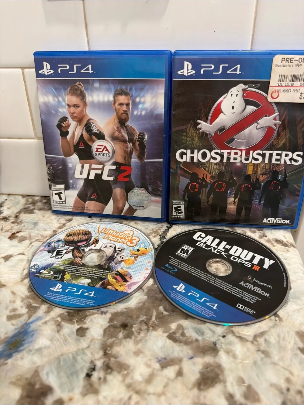 Sony PS4 Game Lot – Blue Cases with Mixed Discs